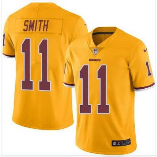 Men Washington Redskins #11 Alex Smith Nike Yellow Vapor Limited NFL Jersey